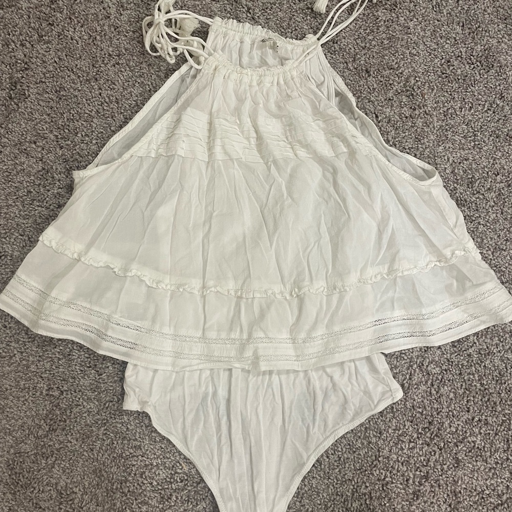 Free People white bodysuit size M